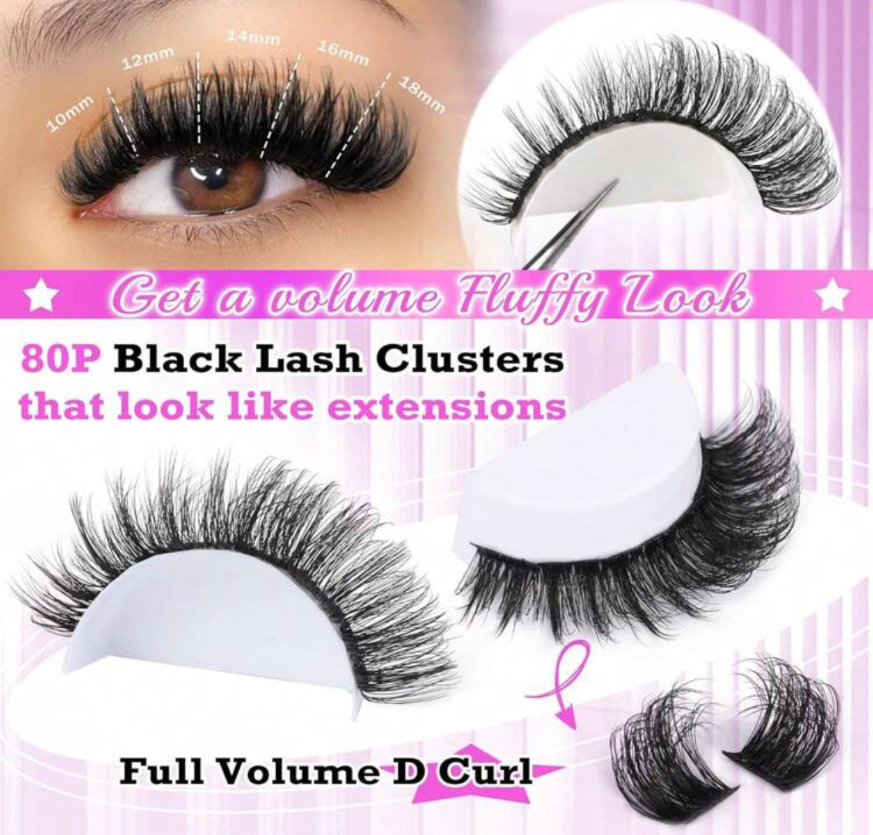 Cluster Lash Extension Set