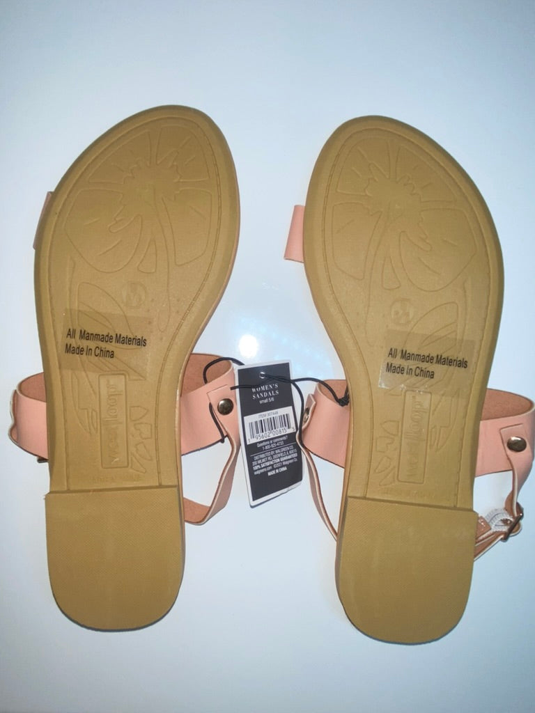 BRAND NEW Westloop Peach Sandals, Size: 5/6