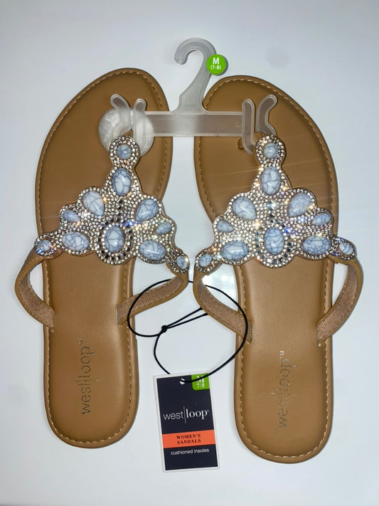 BRAND NEW Westloop Beaded Sandals, Size 7/8