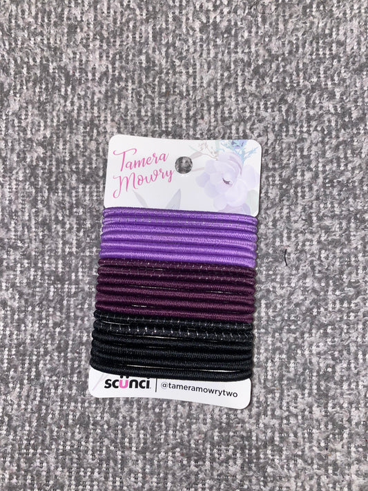 18pcs Purple Elastic Scrunchie Set